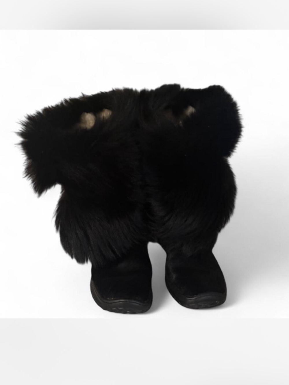 Oscar Sport black fur winter après-ski boots